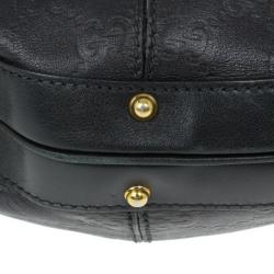 Pre Owned Gucci Black Guccissima Medium Hobo
