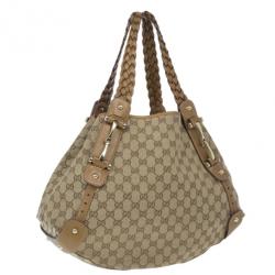 Pre Owned Gucci Monogram Large Pelham Tote