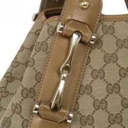 Pre Owned Gucci Monogram Large Pelham Tote