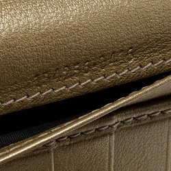 Gucci Light Brown Guccissima Leather D Ring Continental Wallet