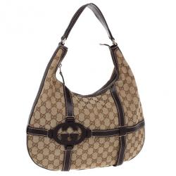 مملوكة مسبقًا Gucci Beige GG Canvas Royal Hobo