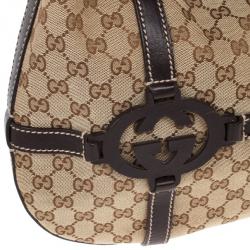 مملوكة مسبقًا Gucci Beige GG Canvas Royal Hobo