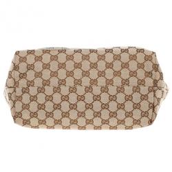 مملوكة مسبقًا Gucci Brown Monogram Guccioli Oliver Embroidery Medium Tote