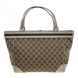 Gucci Beige GG Canvas Mayfair Bow Tote