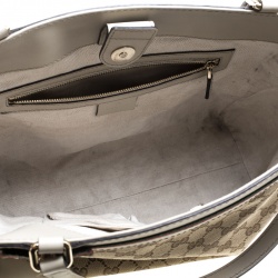 مملوكة مسبقًا Gucci Beige GG Canvas Mayfair Bow Tote