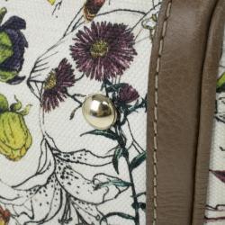 Pre Owned Gucci Floral Print Canvas Boston Bag