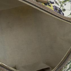Pre Owned Gucci Floral Print Canvas Boston Bag