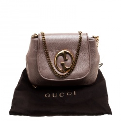 Pre Owned حقيبة كروس غوتشي 1973 بسلسلة جلد برتقالي صغيرة