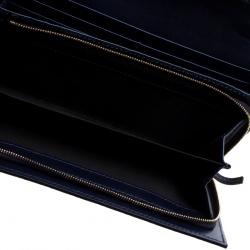 Gucci Blue Microguccissima Patent Leather WOC Wallet