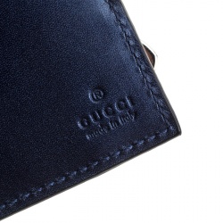 Gucci Blue Microguccissima Patent Leather WOC Wallet