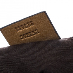 Pre Owned حقيبة غوتشي حلقة G ذهبية كانفاس GGبيج