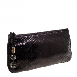 Pre Owned حقيبة كلتش غوتشي ثعبان عنابية