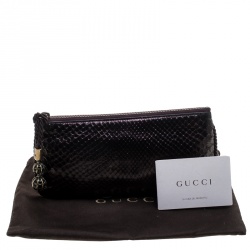 Pre Owned حقيبة كلتش غوتشي ثعبان عنابية