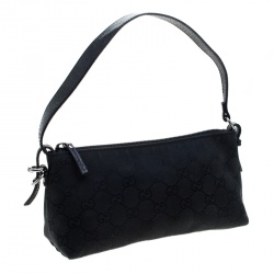 مملوكة مسبقًا Gucci Black GG Canvas Pochette Bag