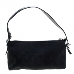 مملوكة مسبقًا Gucci Black GG Canvas Pochette Bag