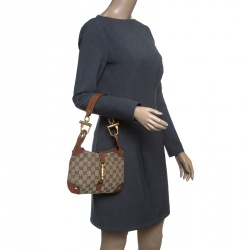 مملوكة مسبقًا حقيبة غوتشي جاكي نيلهيد صغيرة كانفاس GG سوداء