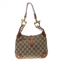 مملوكة مسبقًا حقيبة غوتشي جاكي نيلهيد صغيرة كانفاس GG سوداء