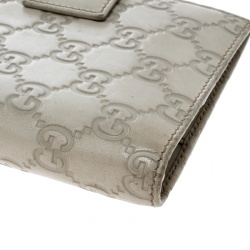 Pre Owned Gucci Light Beige Guccissima Leather Agenda Cover