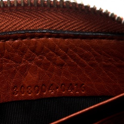 Gucci Orange Leather Soho Zip Around Wallet