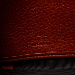 Gucci Orange Leather Soho Zip Around Wallet