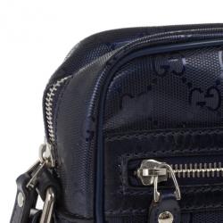 مملوكة مسبقًا Gucci Blue Guccissima Leather Crossbody Bag