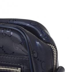 مملوكة مسبقًا Gucci Blue Guccissima Leather Crossbody Bag