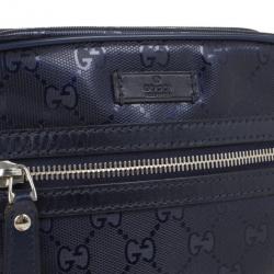 مملوكة مسبقًا Gucci Blue Guccissima Leather Crossbody Bag