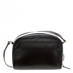 مملوكة مسبقًا حقيبة كتف غوتشي جلد بنية داكنة