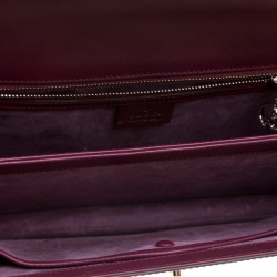 Pre Owned حقيبة عمل كلتش غوتشي ليدي لوك جلد بنفسجية