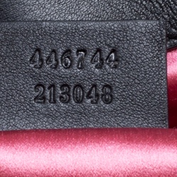 Pre Owned حقيبة كتف غوتشي مارمونت GG مطرزة صغيرة قطيفة سوداء