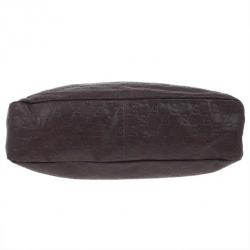 مملوكة مسبقًا Gucci Dark Brown Leather Guccissima Medium Horsebit Hobo