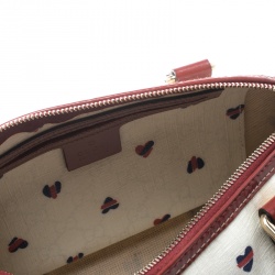 Pre Owned حقيبة غوتشي فينتيدج ويب هارت أوريجينال بوسطن كانفاس مقوى متوسطة