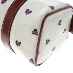 Pre Owned حقيبة غوتشي فينتيدج ويب هارت أوريجينال بوسطن كانفاس مقوى متوسطة