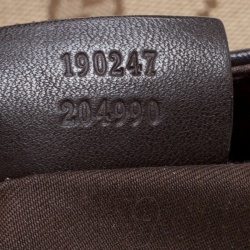 مملوكة مسبقًا حقيبة يد غوتشي تروفي صغيرة جلد وكانفاس GG بنية/ بيج