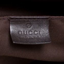 مملوكة مسبقًا حقيبة يد غوتشي تروفي صغيرة جلد وكانفاس GG بنية/ بيج