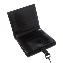 Gucci Dark Brown GG Canvas Web Compact Wallet