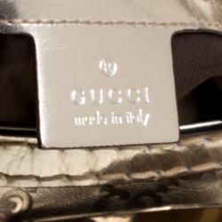 Pre Owned Gucci Light Gold Guccissima Leather Medium Queen Hobo