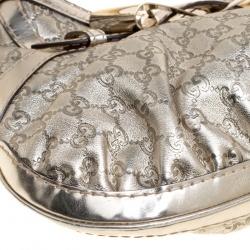 Pre Owned Gucci Light Gold Guccissima Leather Medium Queen Hobo