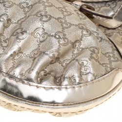 Pre Owned Gucci Light Gold Guccissima Leather Medium Queen Hobo