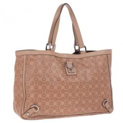 �مملوكة مسبقًا Gucci Brown Horsebit Embossed Abbey East West Tote