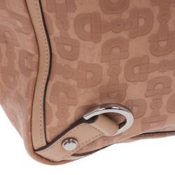 مملوكة مسبقًا Gucci Brown Horsebit Embossed Abbey East West Tote