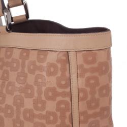مملوكة مسبقًا Gucci Brown Horsebit Embossed Abbey East West Tote