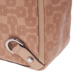 مملوكة مسبقًا Gucci Brown Horsebit Embossed Abbey East West Tote