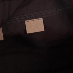 مملوكة مسبقًا Gucci Brown Horsebit Embossed Abbey East West Tote