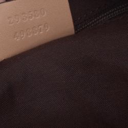 مملوكة مسبقًا Gucci Brown Horsebit Embossed Abbey East West Tote