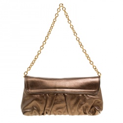 مملوكة مسبقًا حقيبة كتف غوتشي هيستريا جلد كاكية ميتالك