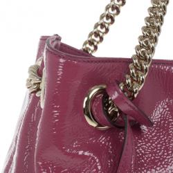 Pre Owned Gucci Pink Patent Leather Soho Tote