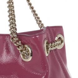 Pre Owned Gucci Pink Patent Leather Soho Tote