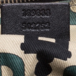 Pre Owned Gucci Metallic Black Leather Large D Ring Hobo