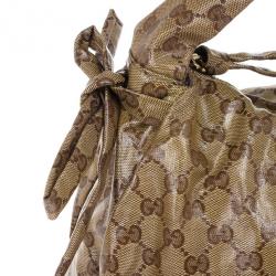 Pre Owned Gucci Crystal Monogram Hysteria Hobo